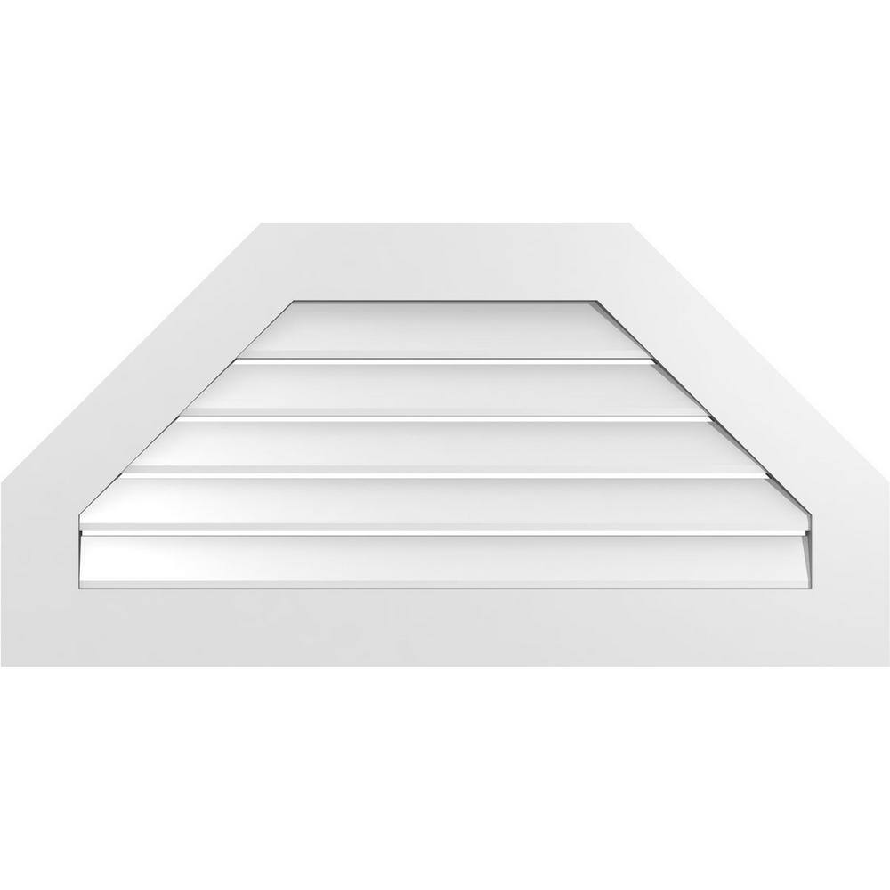 40 in. x 20 in. Octagonal Top Surface Mount PVC Gable Vent: Functional with Standard Frame price history on PriceWatchPro