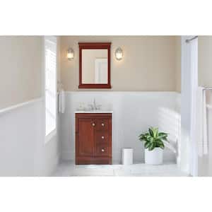 Naples 24 in. W Bath Vanity Cabinet Only in Tobacco with Right Hand Drawers