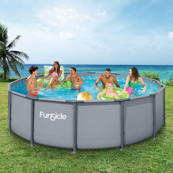 Funsicle Oasis 14 ft. Round 42 in. Deep Above Ground Pool Set