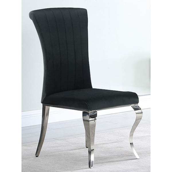 Betty Black Velvet Upholstered Side Chair (Set of 4)