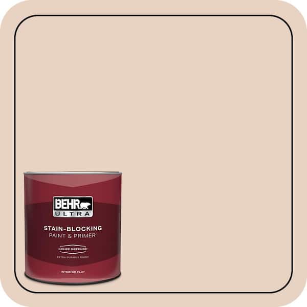BEHR ULTRA 1 qt. #S200-1 Conch Shell Extra Durable Flat Interior Paint & Primer