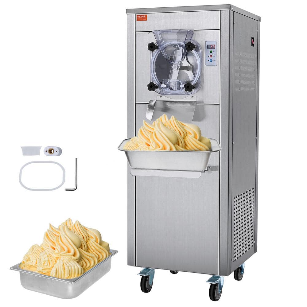 VEVOR Commercial Ice Cream Machine 19 Qt ./H Yield 1780W Single Flavor Hard Serve Ice Cream Maker 6L Stainless Steel Cylinder