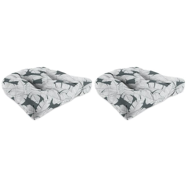 Jordan Manufacturing 19 in. L x 19 in. W x 4 in. T Outdoor Square Wicker Seat Cushion in Carano Stone (2-Pack)