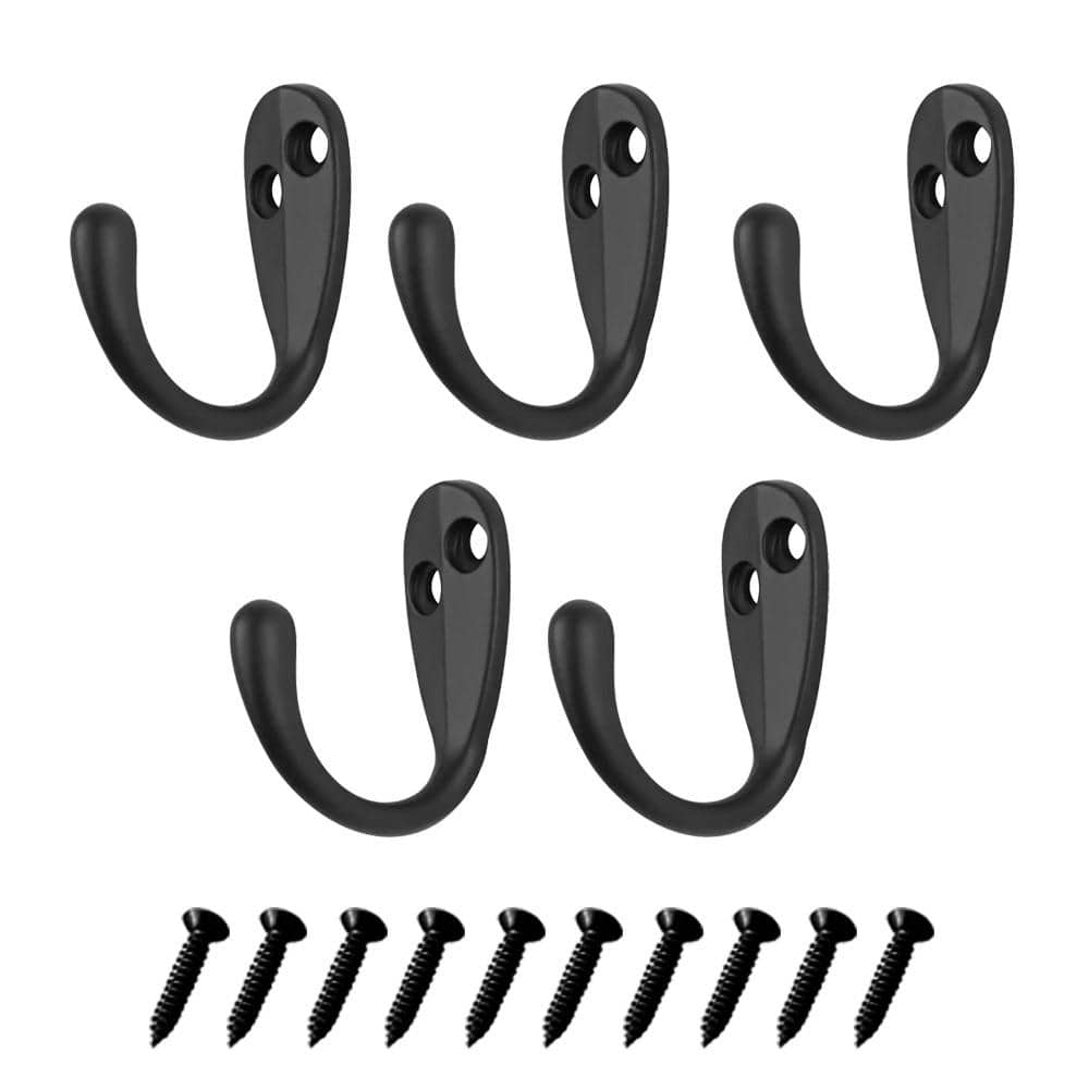Matte Black Light-Duty Single Robe Hook (5-Pack) price history on PriceWatchPro