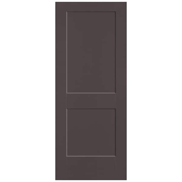 32 in. x 80 in. 2-Panel Logan Single Bore Hollow Core Willow Wood Molded Composite Interior Door Slab