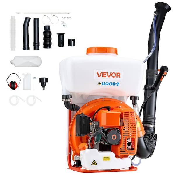 Backpack Fogger Sprayer, Gas Powered with 4 Gal. Tank, Powder and Liquid Mister for Fleas Ticks Control, 63CC 3HP Engine