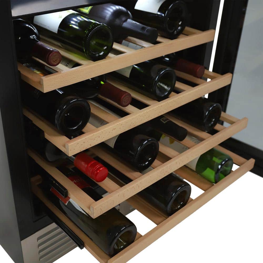 Avanti 46 Bottle Dual-Zone Designer Wine Cooler with Wooden Shelves