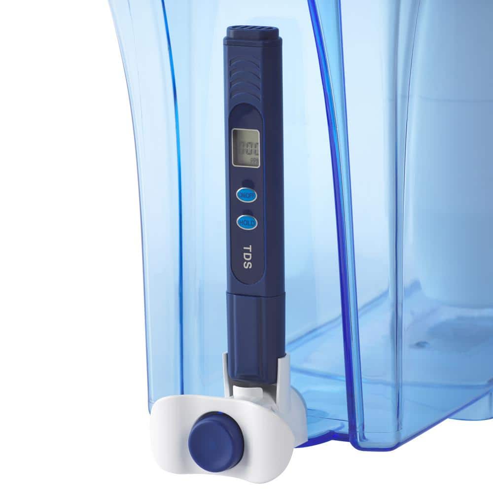 ZeroWater 30 Cup Blue Water Filtration Dispenser with Activated Carbon Filter