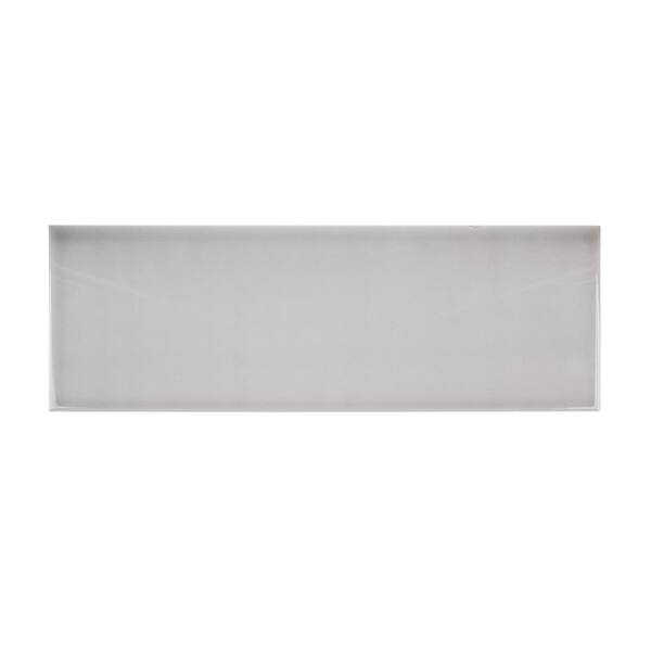 Unbranded Weather Grey /Gray 6 in. x 18 in. Glossy Ceramic Wall Tile (0.75 sq. ft. /Each)