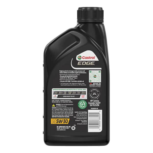 CASTROL EDGE 5W-30 Advanced Full Synthetic Motor Oil, 1 qt. 15D3BC