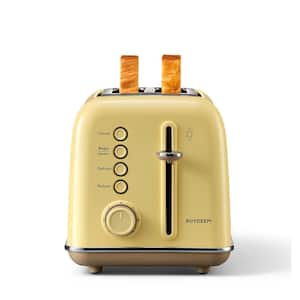 900 W 2-Slice Mellow Yellow Extra-Wide Slot Toaster with Removal Crumb Tray and 7-Shade Settings