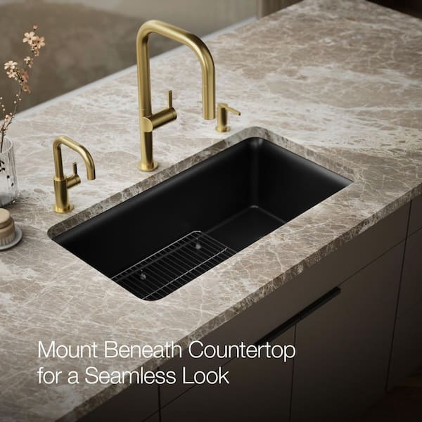 KOHLER Cairn Undermount Neoroc Granite Composite 33.5 in. Single
