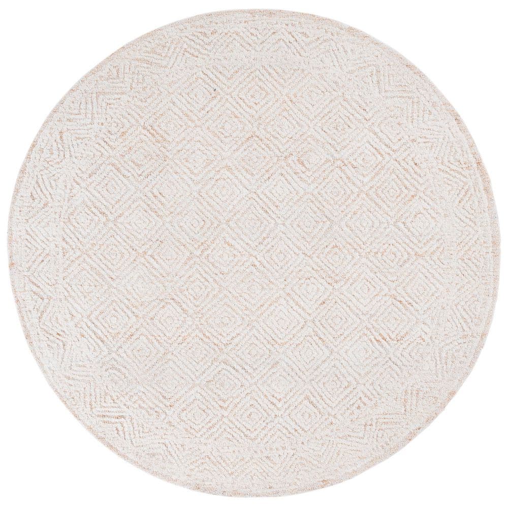 Pine 6 ft. x 6 ft. Ivory/Orange Round Area Rug price history on PriceWatchPro