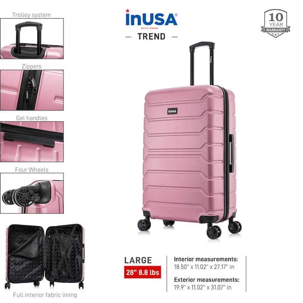 InUSA Trend 28 in. Rose Gold Lightweight Hardside Spinner Suitcase