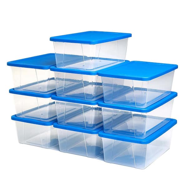 Homz Snaplock 28 Quart Clear Organizer Storage Container Bin with