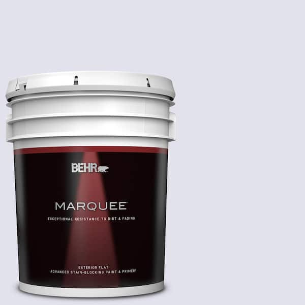 BEHR MARQUEE 5 gal. #M550-1 White Lavender Flat Exterior Paint & Primer