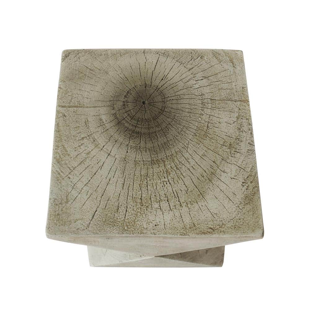 Manuel Light Gray Lightweight Concrete Hourglass Accent Table