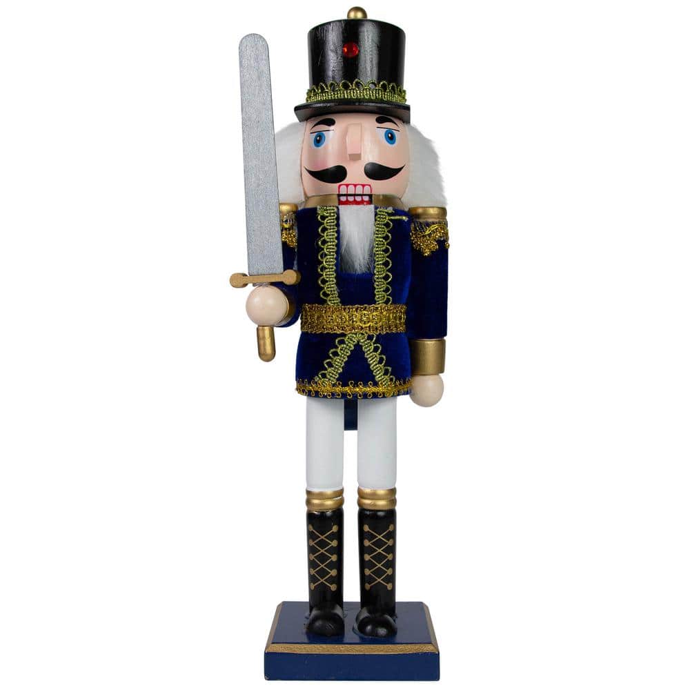 14 in. Wooden Blue, White and Gold Christmas Nutcracker Soldier price history on PriceWatchPro