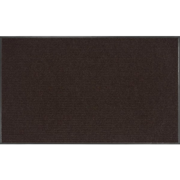 Unbranded Apache Rib Cocoa Brown 3 Ft. x 5 Ft. Commercial Door Mat