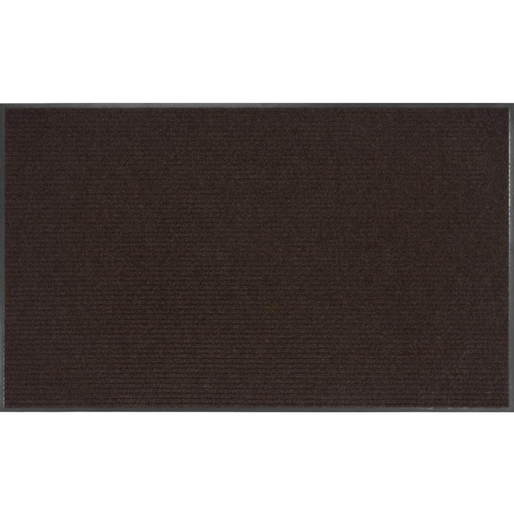 Apache Rib Cocoa Brown 4 ft. x 6 ft. Non-Slip Indoor Commercial Door Mat