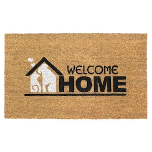 Natural Multi Color 18 in. x 30 in. Dog Welcome Door Mat DM7773 - The Home  Depot