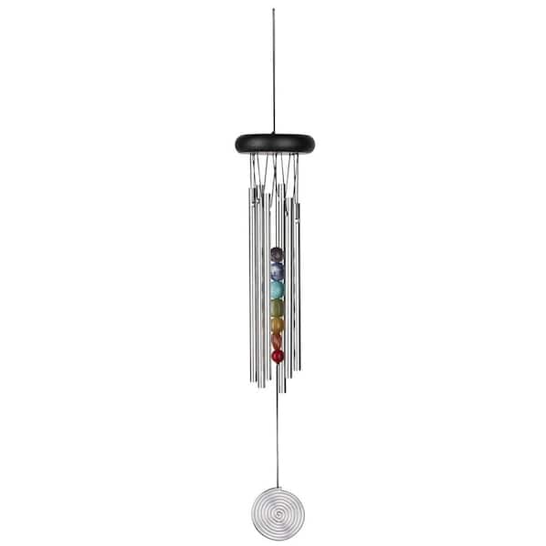 WOODSTOCK CHIMES Signature Collection, Woodstock Chakra Chime, 17 in. Silver Wind Chime CC7