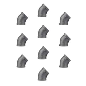 3/8 in. Black Malleable Iron 45 degree FPT x FPT Elbow Fitting (10-Pack)