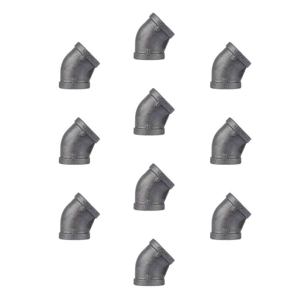 3/8 in. Black Malleable Iron 45 degree FPT x FPT Elbow Fitting (10-Pack) price history on PriceWatchPro