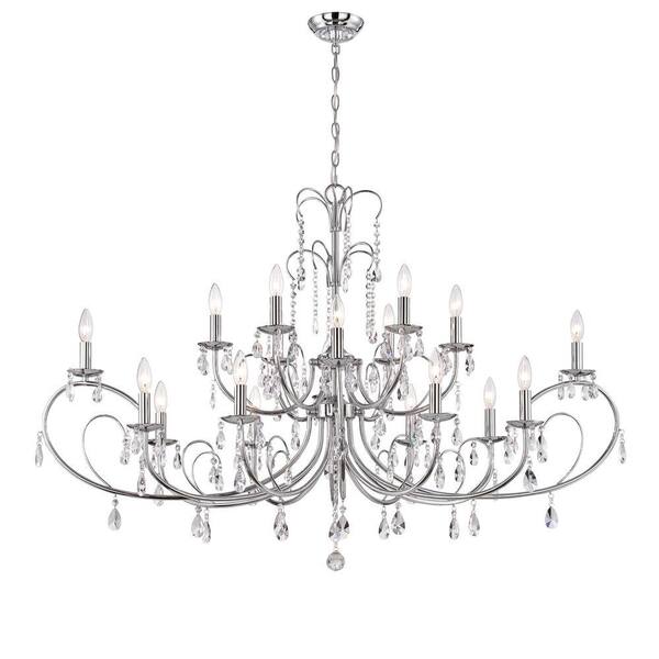 World Imports Kothari 18-Light Chrome Chandelier