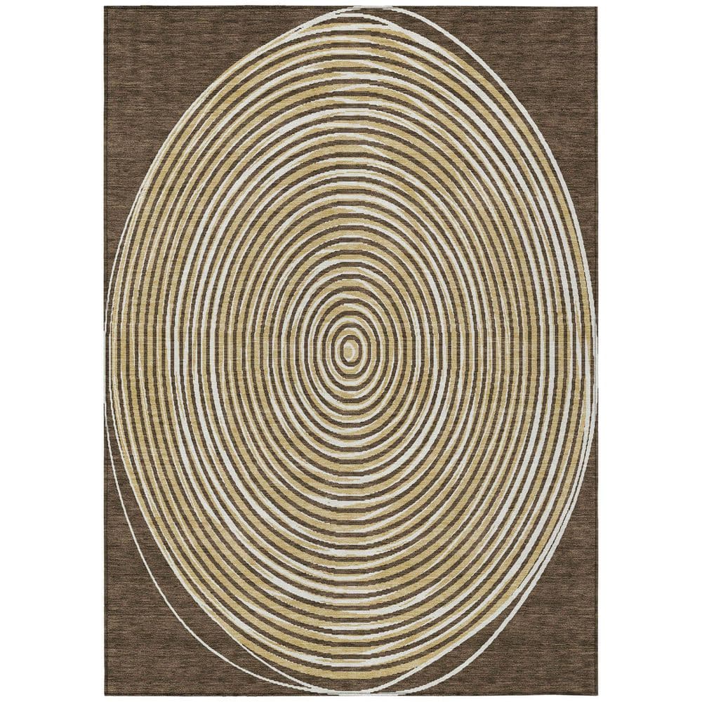 Chantille Machine Washable Indoor/Outdoor Abstract ACN2647 Chocolate 8 ft. x 10 ft. Area Rug price history on PriceWatchPro