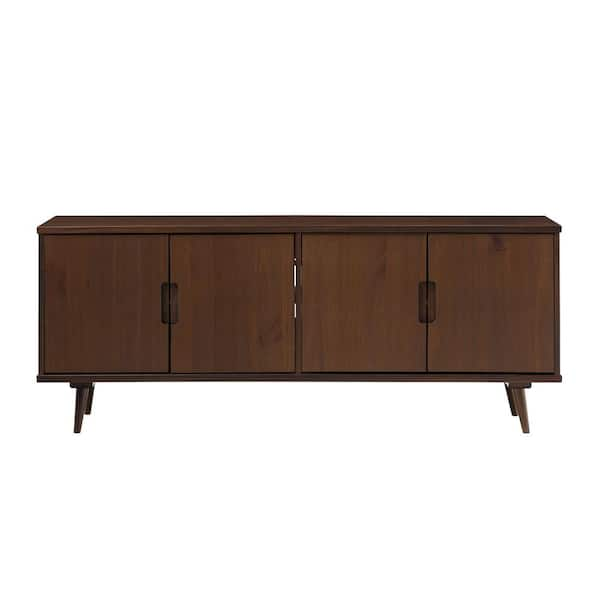 Mid century solid wood tv deals stand