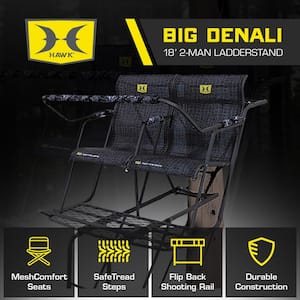 18 ft. Durable Steel Denali 2-Man Ladder Treestand with Safe-Tread Steps