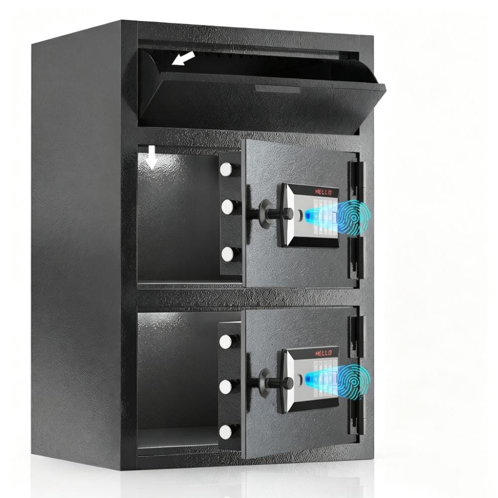 Multifunctional Drop Safe with 4 Ways to Unlock, Vibration Alarm, Anti-Drilling&Anti-Theft price history on PriceWatchPro