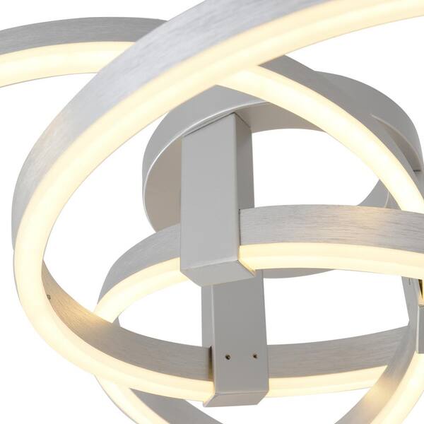 OUKANING 45-Watt 1-Light Integrated LED Sliver Modern Geometric