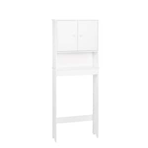 Medford Collection 23.56 in. W x 61.44 in. H x 7.75 in. D White Over-the-Toilet Storage