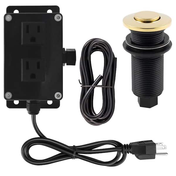 Westbrass Garbage Disposal Air Switch Kit 1-Pack in Polished Brass