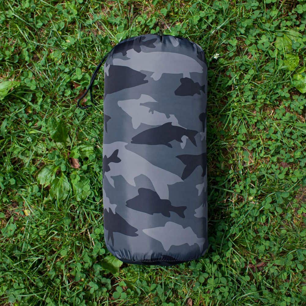 Blue Camouflage Water Resistant Sherpa Backed Throw Blanket, 50" x 60"