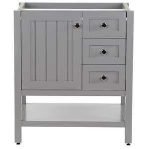 Lanceton 30 in. W x 22 in. D x 34 in. H Bath Vanity Cabinet without Top in Sterling Gray