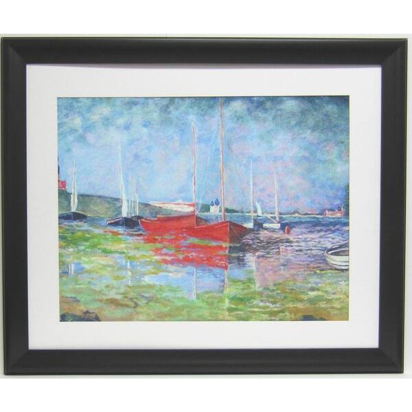 Unbranded 37.75 in. x 32 in. Sailboats by Fran Davis Framed Wall Art