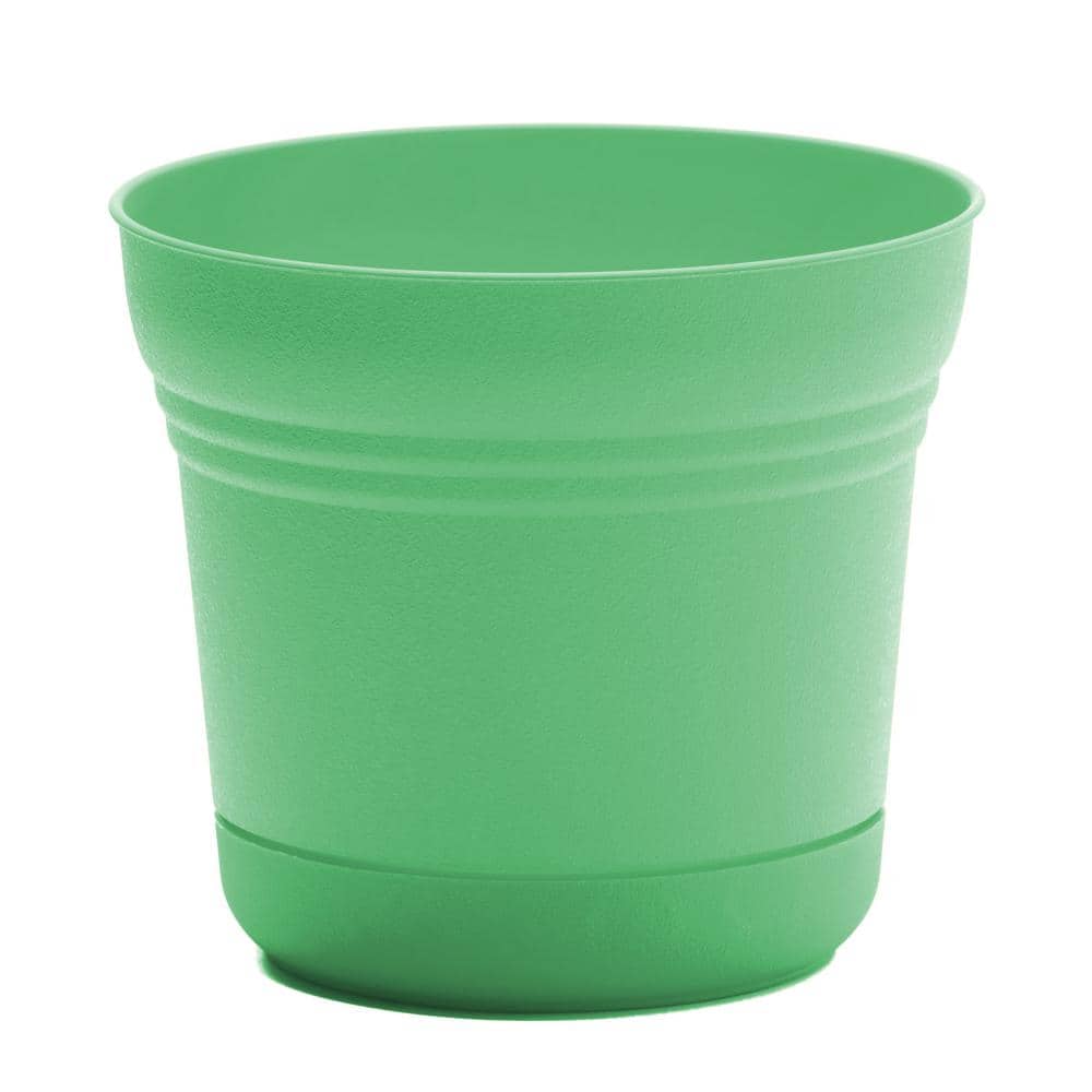 Saturn 12.25 in. L x 14.5 in. W x 10.75 in. H 12 qts. Mint Green Indoor/Outdoor Plastic Planter with Saucer price history on PriceWatchPro
