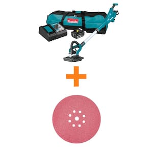 5.0 Ah 18V LXT Brushless 9 in. Drywall Sander Kit, AWS Capable with 9 in. Round Abrasive Disc, 180-Grit (25-Pack)