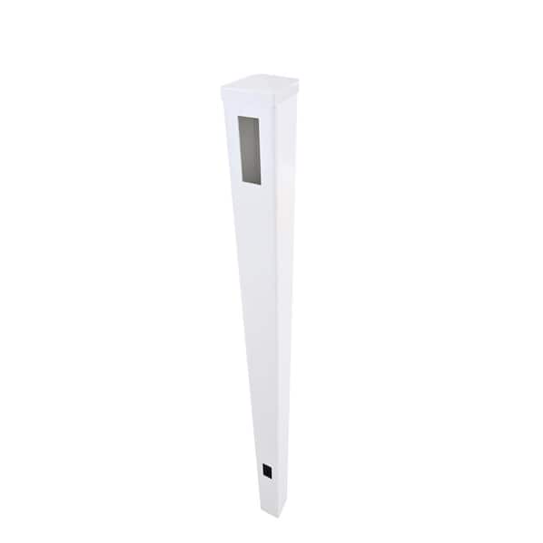 k&a 5 in. x 5 in. x 8 ft. White Vinyl Fence End Post