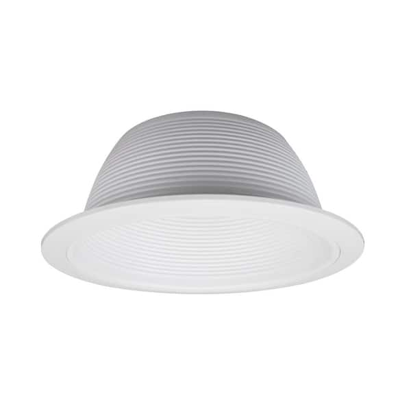 6 in. White Recessed R30 Baffle Trim