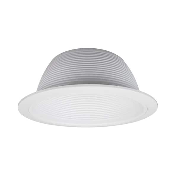 NICOR 6 in. White Recessed Baffle Trim for Sloped Ceiling 17711