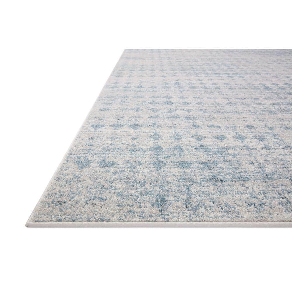 Kamala Sky and Dove Blue Diamond Pattern Accent Rug 2'-3" x 3'-10"