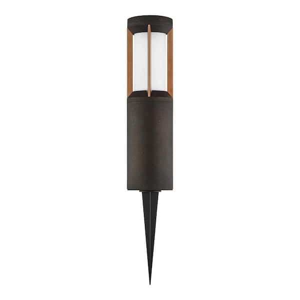 Hampton Bay Madison 240 Lumen Low Voltage Black Hardwired Integrated LED Weather Resistant Outdoor Path Light