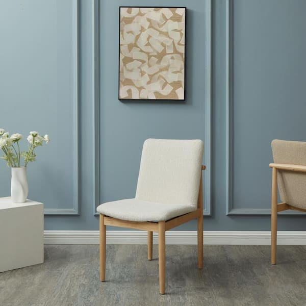 SAFAVIEH Abriella Cream/Natural 17.9 in. Wood Dining Chair