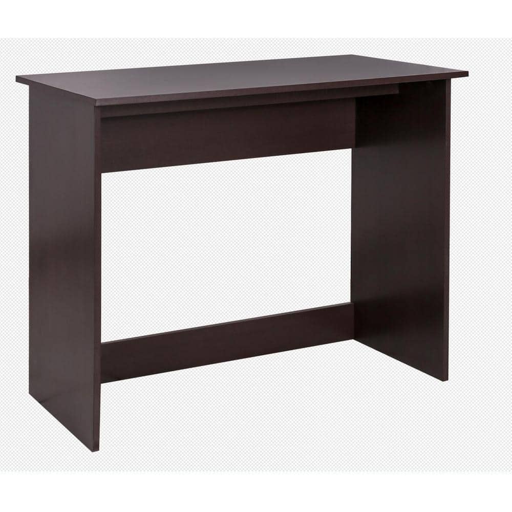 Spaco 35.43 in. Rectangle Dark Brown MDF Computer Desk with Waterproof