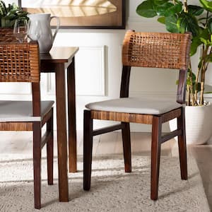 Dameka Light Honey Rattan Dining Chair