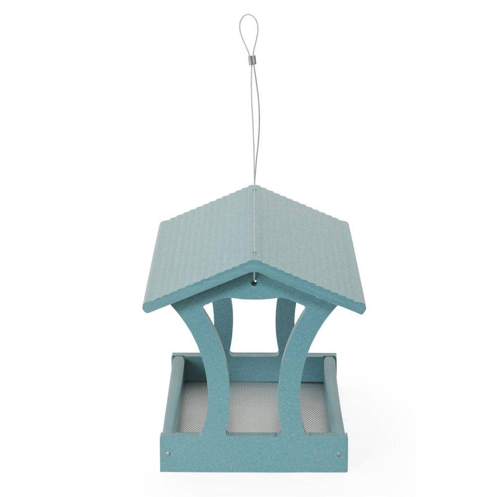Lake Blue Hanging Recycled Plastic Bird Feeder